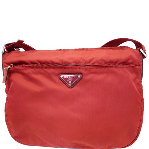 red prada nylon crossbody bag